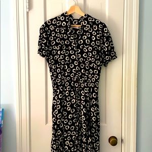 Liz Claiborne black and white patterned maxi dress